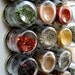 Sale // 24 Round Empty Magnetic Jars for Fridge, Unlabeled Lids & Clear Spice Labels.