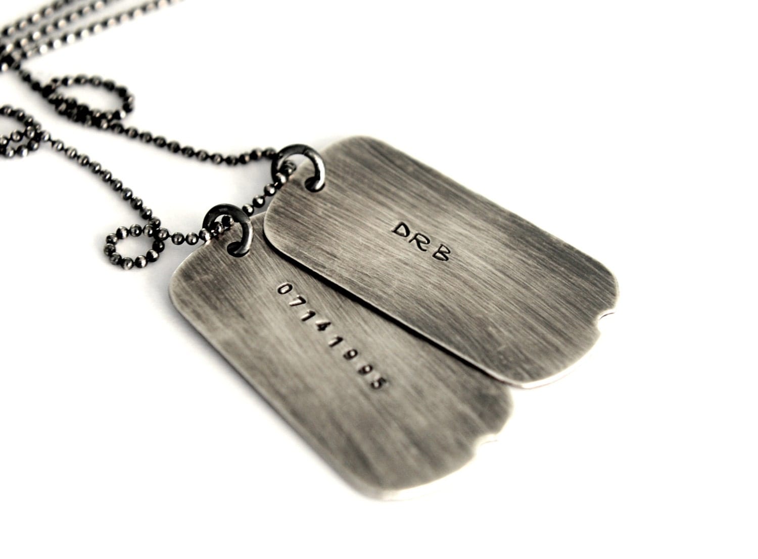 Mens Dog Tag Necklace Military Style Dog Tags Gift For Him