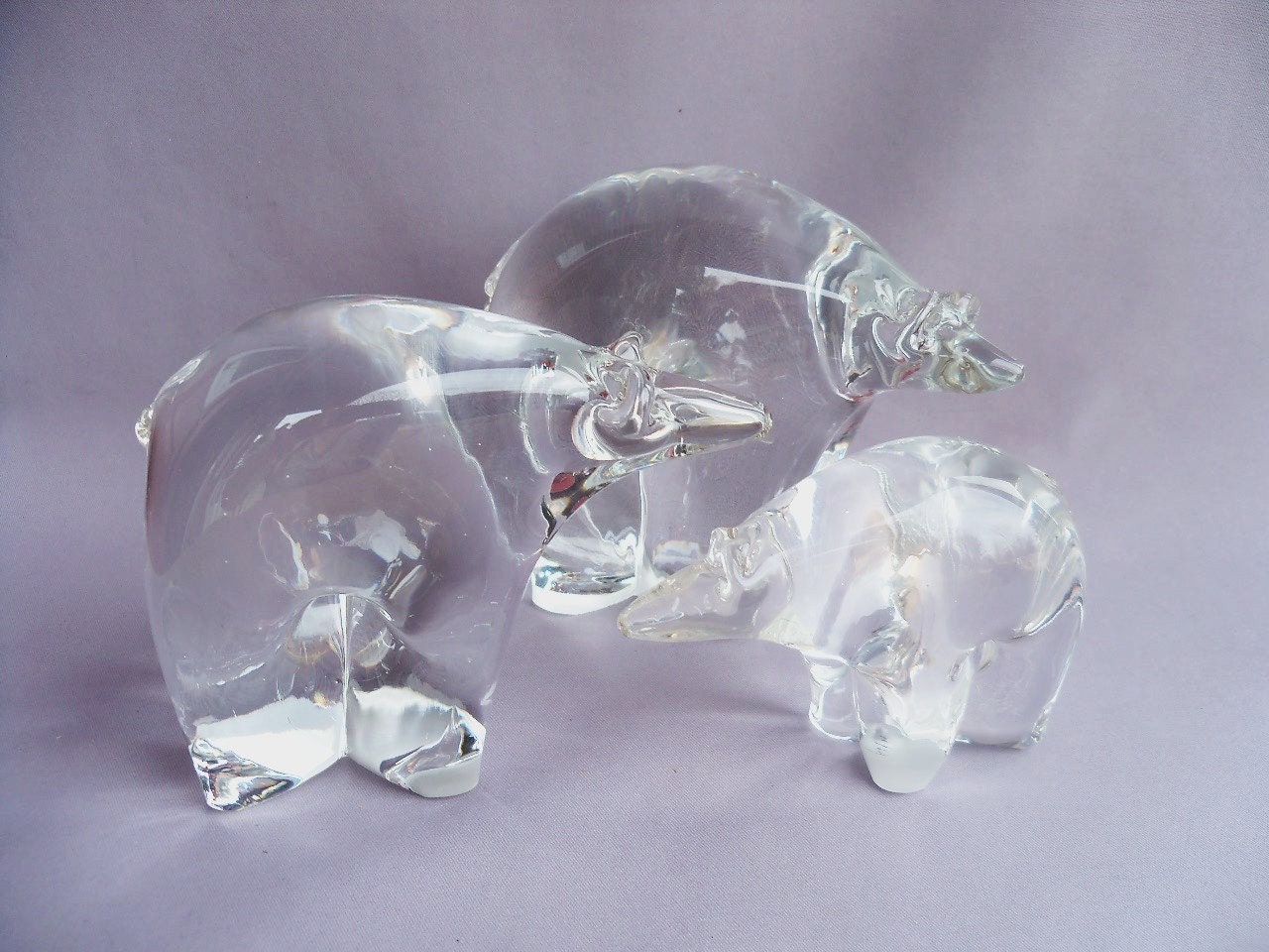 blown glass polar bear