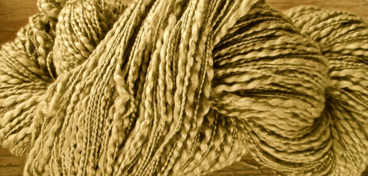 Novelty Yarn Olive Green 100 Cotton Slub Yarn/Thread Thick