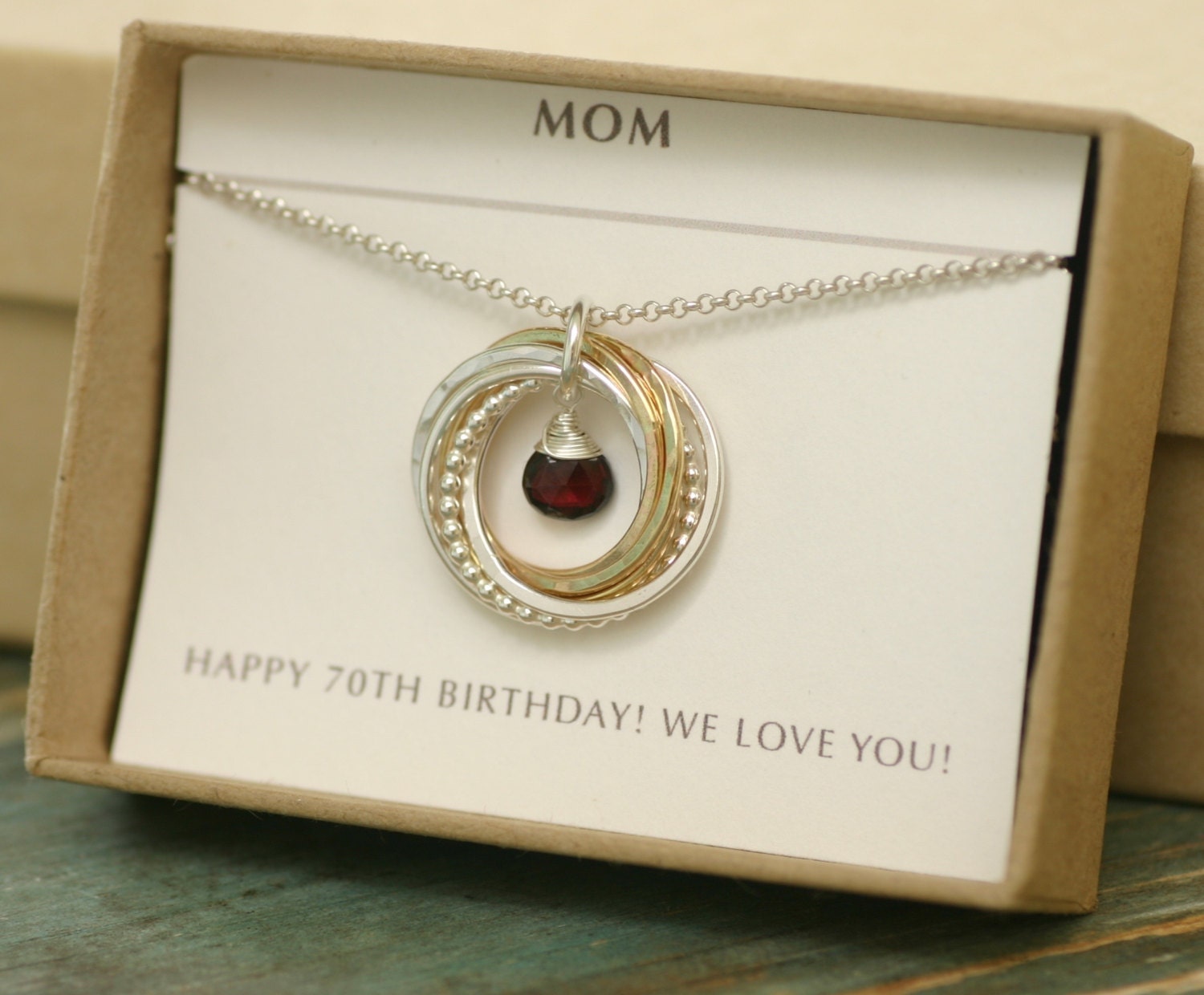 70th birthday gift for women necklace by