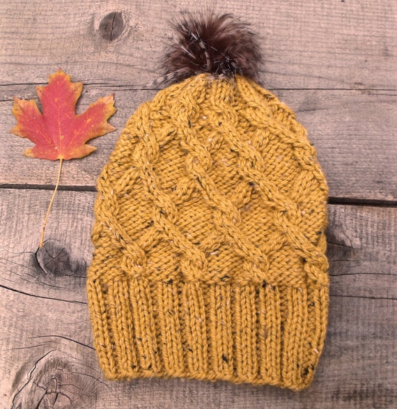 pom pom mustard beanie Pom, with Hat, Pom, Pom Pom Pom Faux Hat Pom Fur Slouchy Beanie