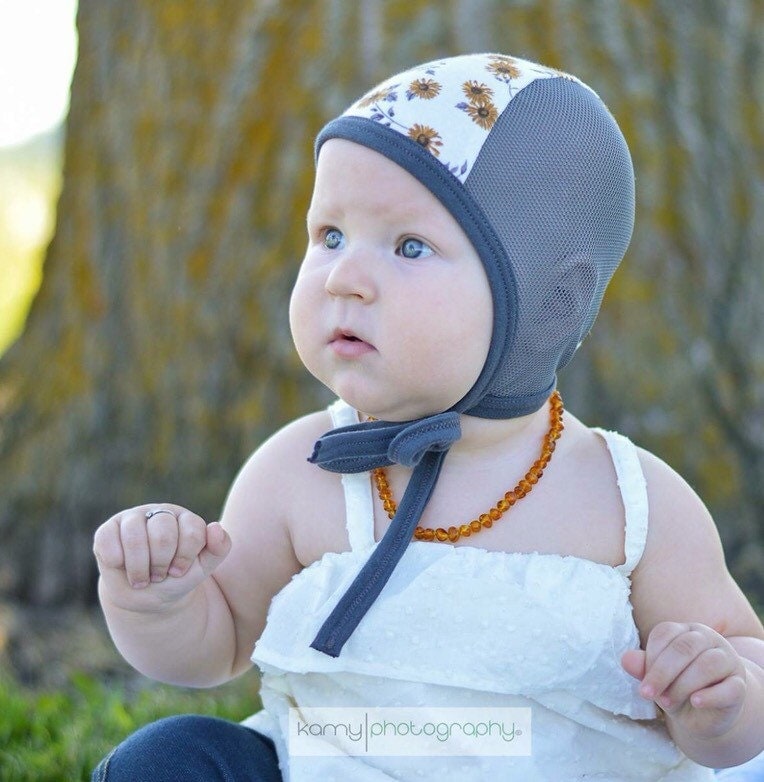 Baby pilot hat baby girl hat hearing aid hat Emmifaye hat