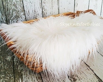 Mongolian Faux Fur Fabric Prop, Long Pile Faux Fur, Newborn Photo Prop, Faux Fur Prop, Photography Backdrops, Basket Filler, Craft Fur