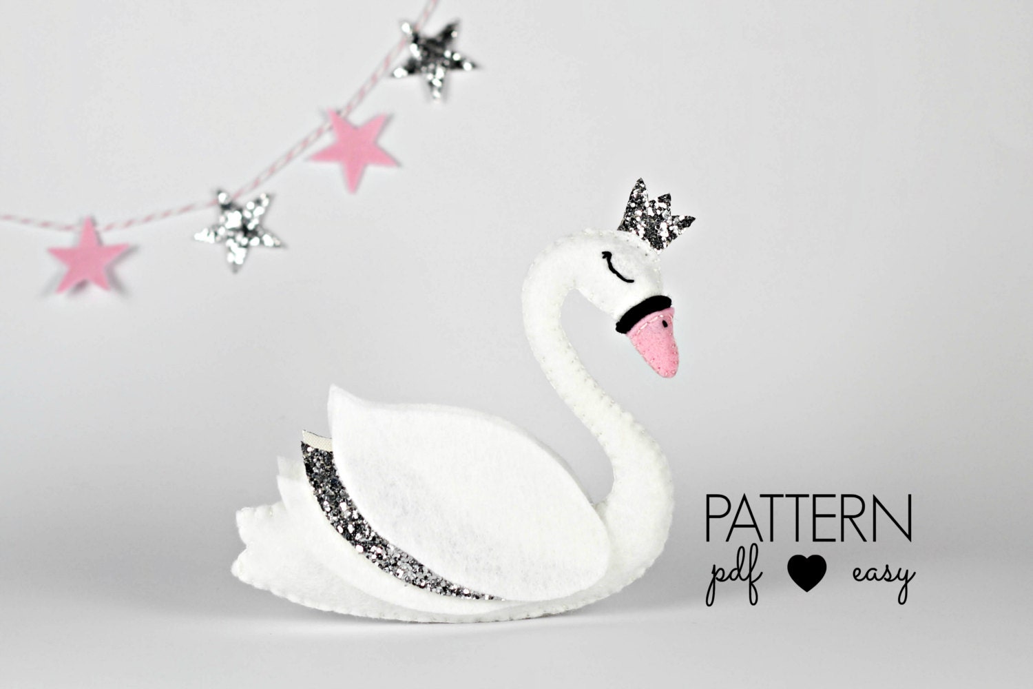 40% OFF Swan Sewing Pattern Swan Wedding Felt Sewing