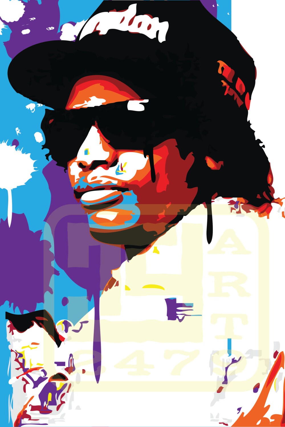 Wall Art Home Decor Hip Hop Legend EZ E Limited Pop Art Print.