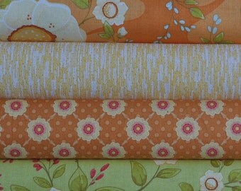 Daydream Caramel 4 Fat Quarters Bundle by Stitch Studios for Riley Blake, 1 1/2 yards total
