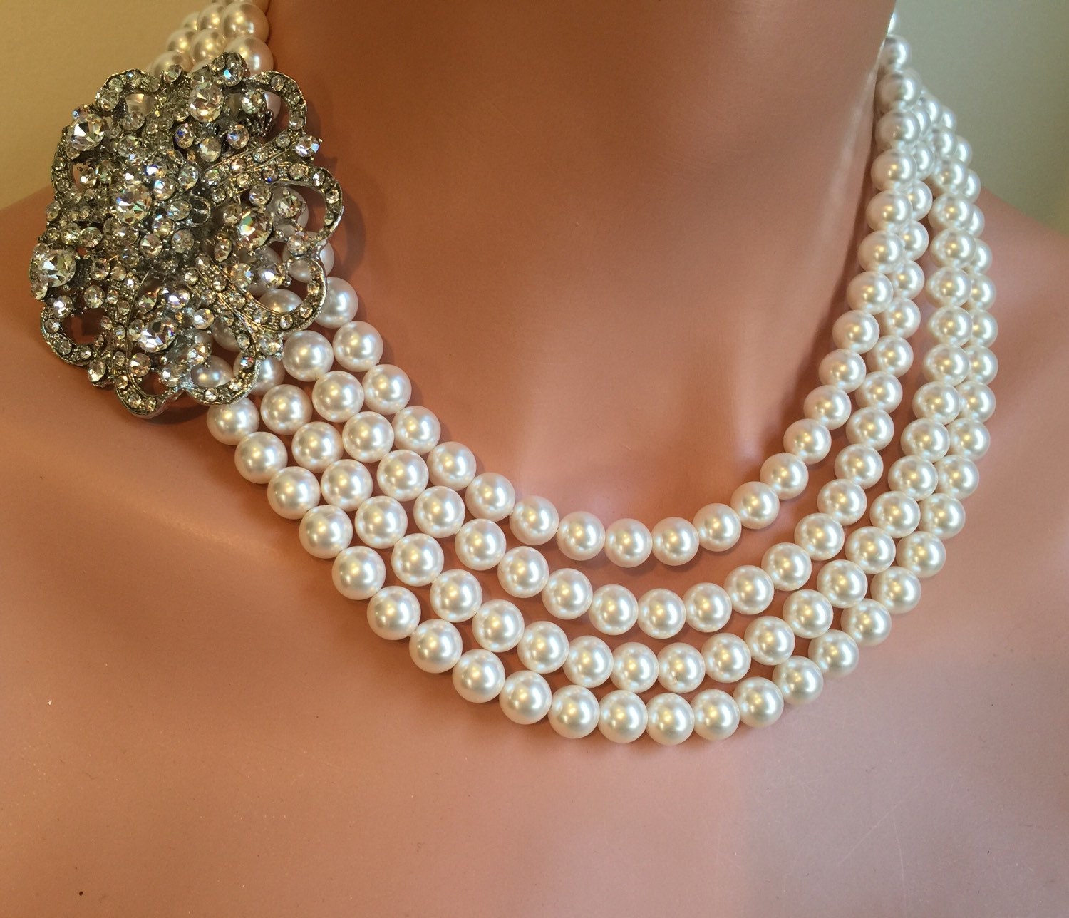 Complete Bridal Jewelry Set Pearl Necklace by AlexiBlackwellBridal