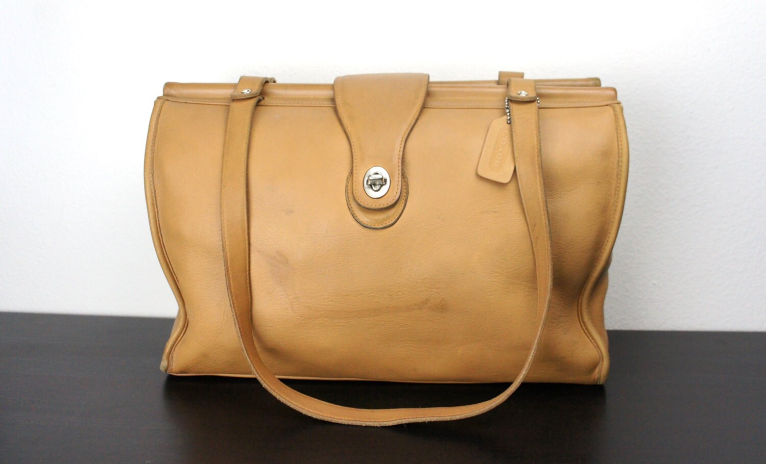 coach camel tote