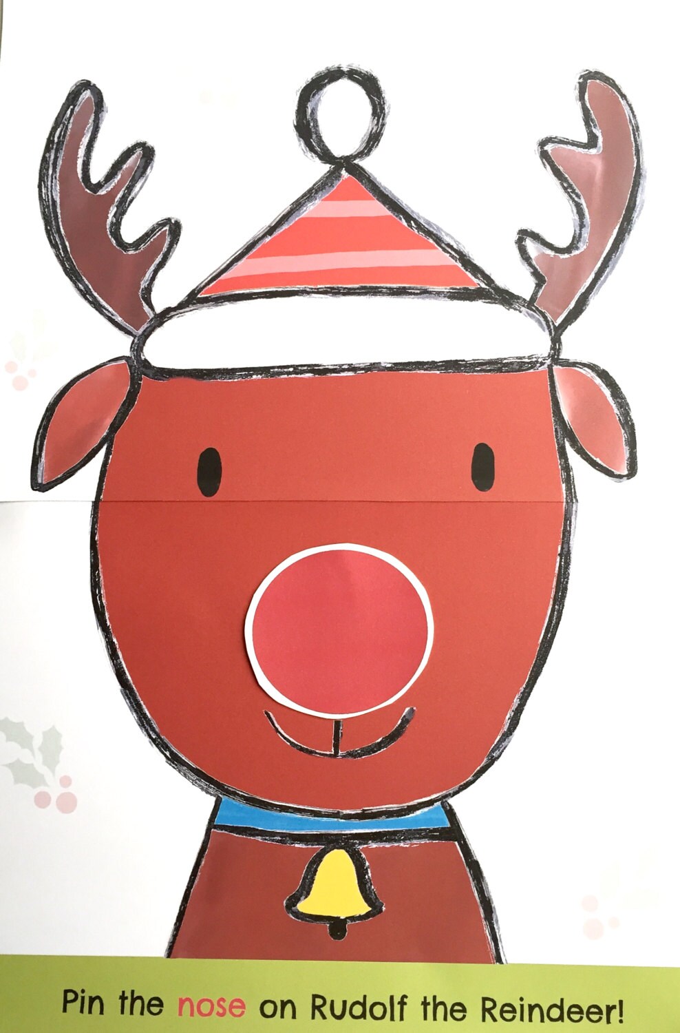 Printable Pin the Nose on Rudolf the Red Nosed by abcsensei