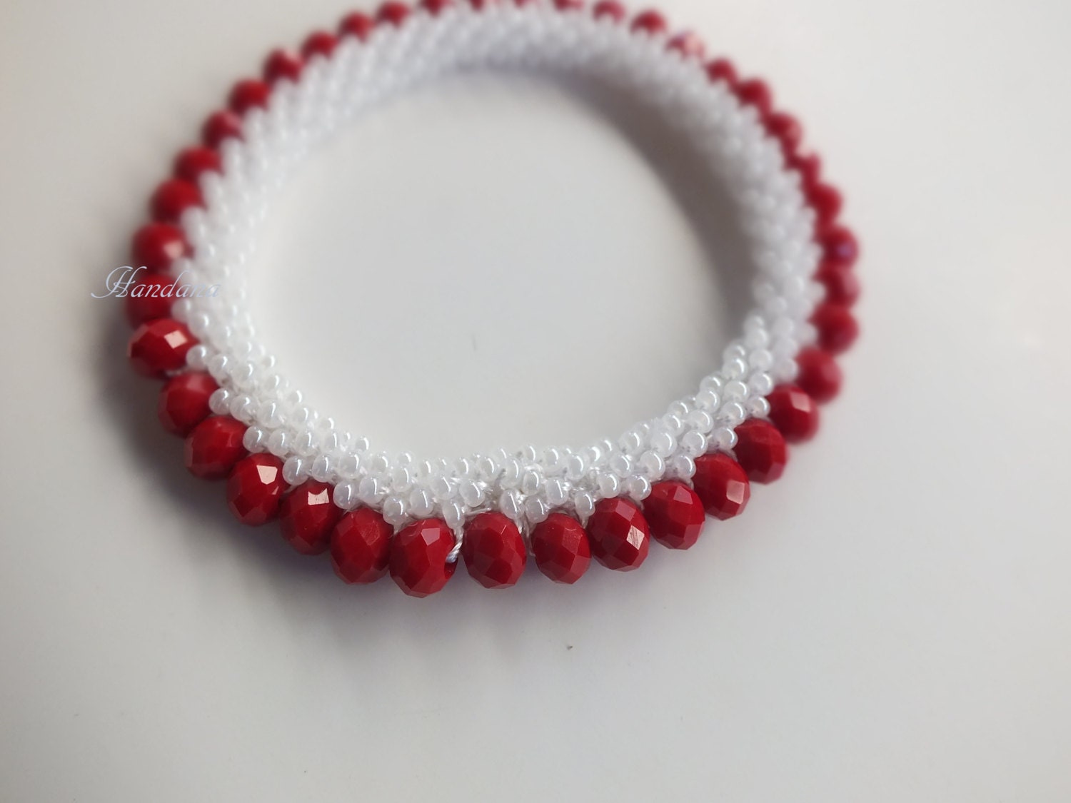 Crochet Rope Bracelet Beaded Crystal Bracelet Seed Bead Rope