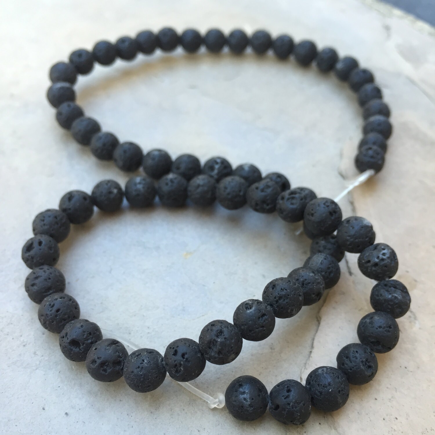 Lava Beads Round Lava Beads 6mm 15 inch