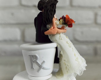 Pharmacist, druggist, Chemist wedding cake topper