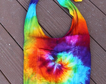Tie Dye Hobo Bag with Front Pocket