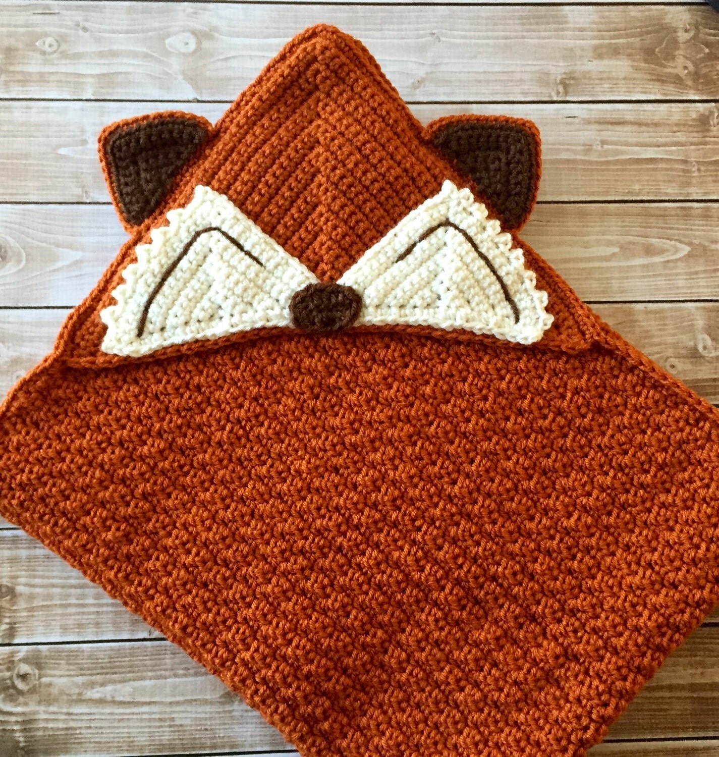 Little Mr. Fox Baby Blanket/Hooded Fox Blanket/Hooded Baby