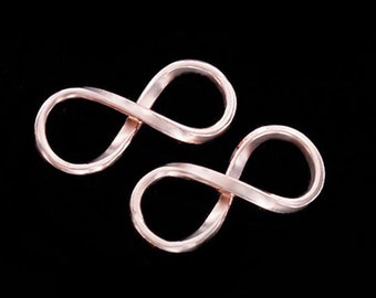 2 of 925 Karen Hill Tribe Rose Gold Vermeil Style Infinity Links, Connectors 10x20 mm. :pg0219