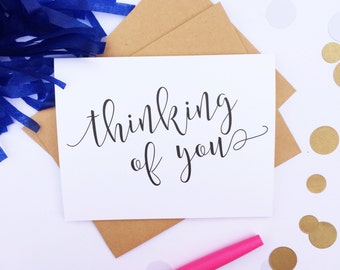 Items similar to Thank you for Thinking of Me Greeting Card on Etsy