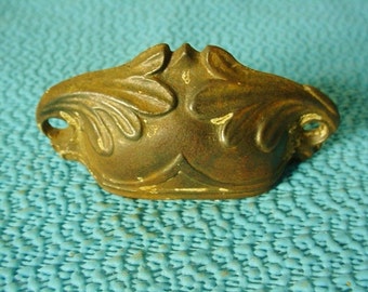 ONE Victorian Rococo Cast iron Drawer Pull Handle 1868 Patent Antique Vintage 1800s Small Size