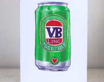 VB long together - beer lovers Valentine's day card
