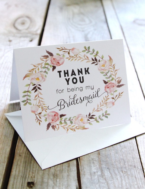 bridesmaids thank you cards