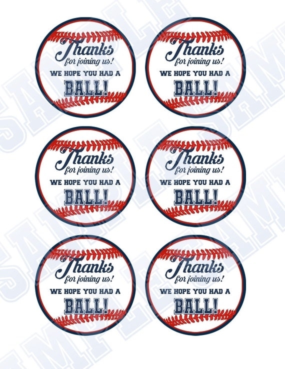 Baseball Party. Baseball Thank You Tags. by creativelyexpressive