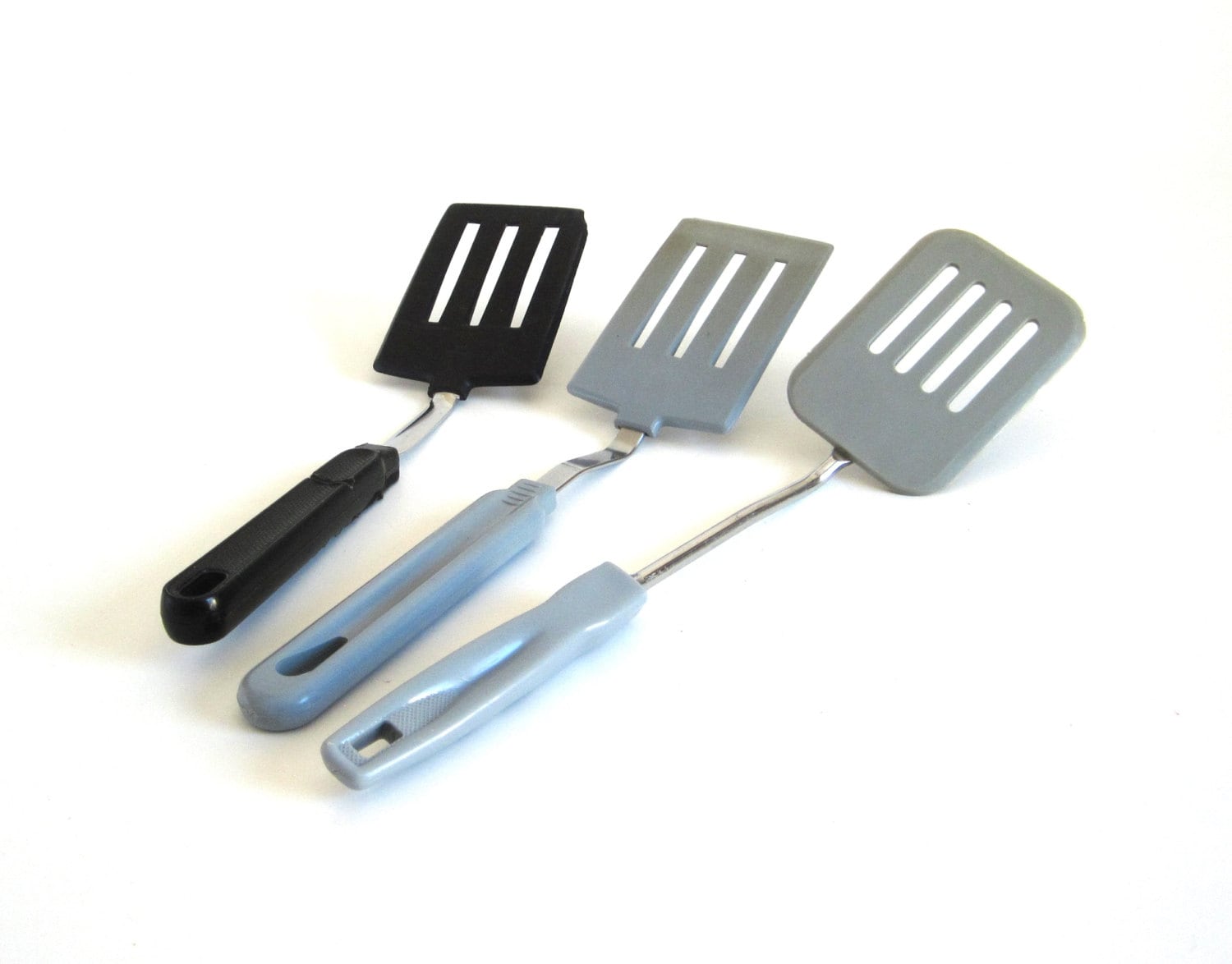 Short Ekco Spatula Nylon Black Plastic or Unmarked Gray Blue