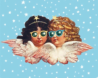 FIORUCCI ANGELS POSTER • Classic 1980s • Printed On Heavy Non-Fade Photo Paper • Whimsical & Fun • High Quality Prints • Limited Edition !