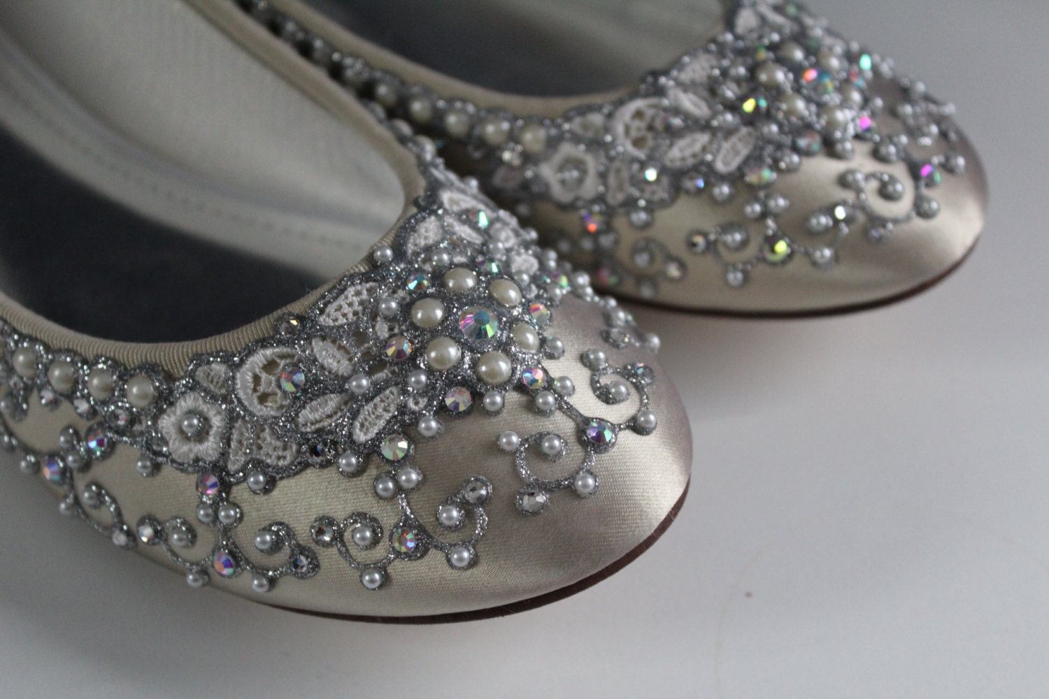 Cinderella's Slipper Bridal Ballet Flats Wedding by BeholdenBridal