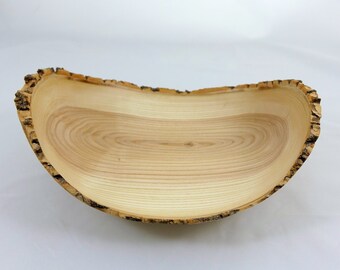 Wooden Ash Bowl, Natural Edge, Lathe Turned