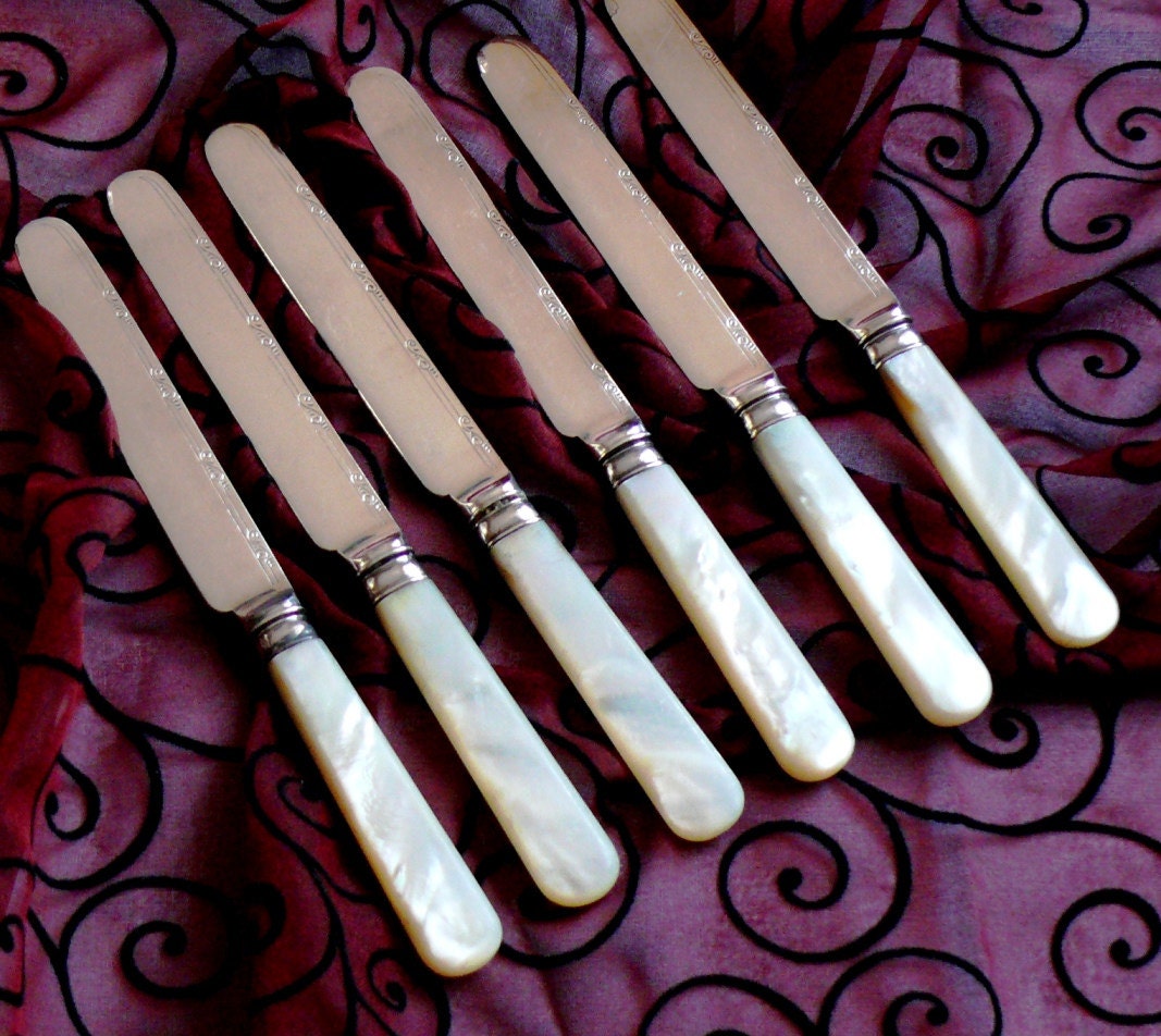Lovely Vintage Cutlery Set Retro Knives Silver Plated with