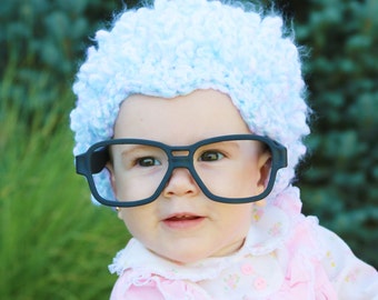 Old Lady Hair Baby Hat Crochet Pattern