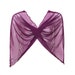 Sheer Versatile Shawl. Plum Purple Sheer Loop Shawl You Can Also Wear As A Shrug, Shawl, Crisscross And Circle Scarf. Cover Up Formal Dress