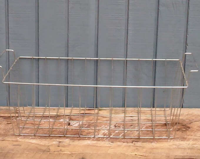 Industrial Basket - Metal Storage Basket - Rustic Wire Basket -Set of 2