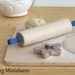 Rolling Pin Delft Blue in 1:12 Scale for Dollhouse Kitchen or Prep Table Miniature Roombox
