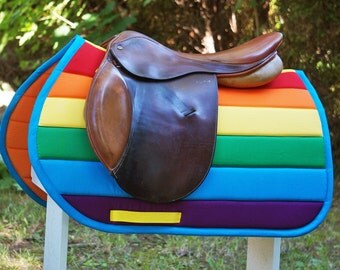 Custom Saddle Pad Rainbow - LGBTQ  // Pride - Made to Order