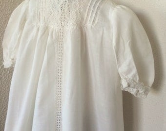 Vintage baby dress, newborn to 3 mos.