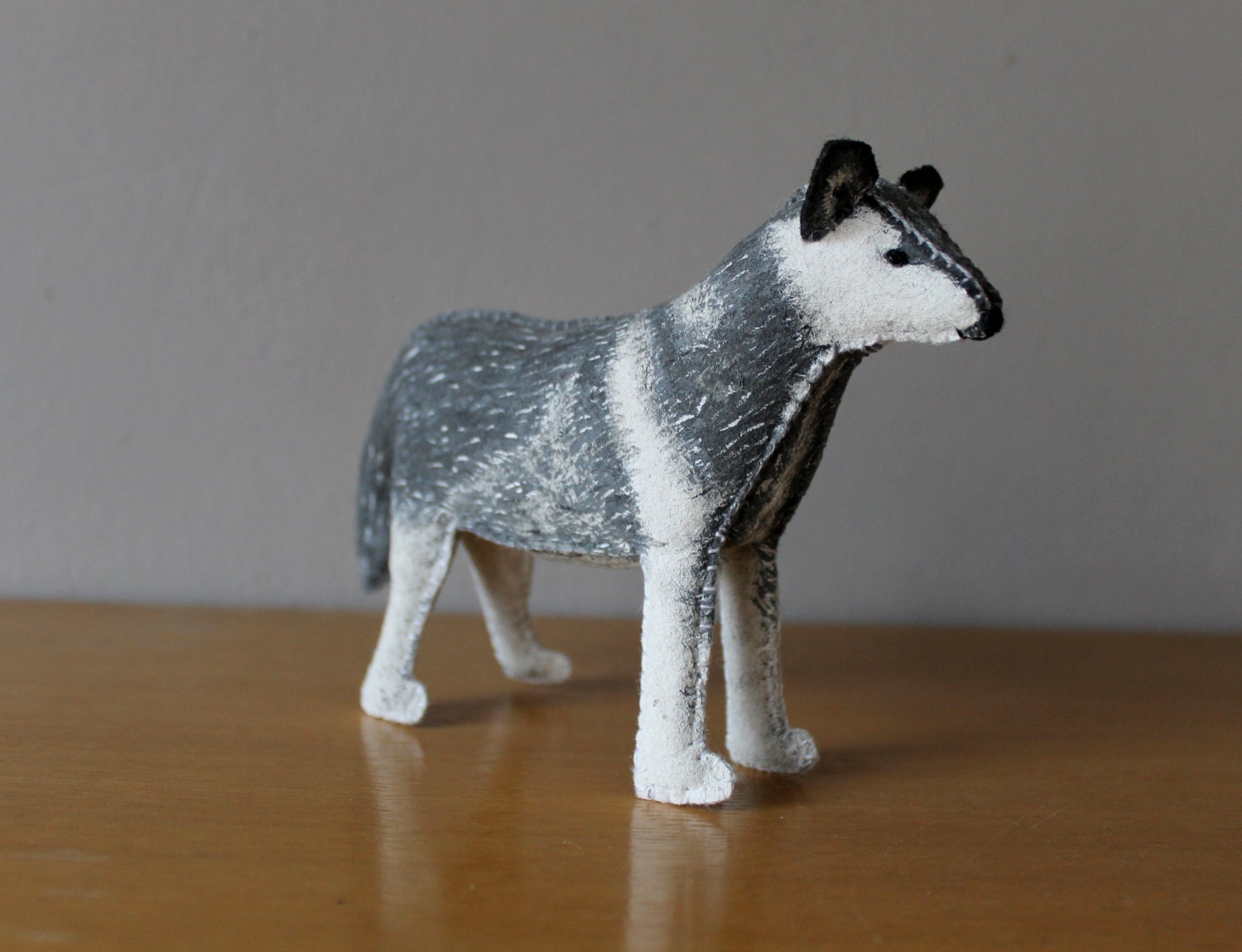 gray wolf plush