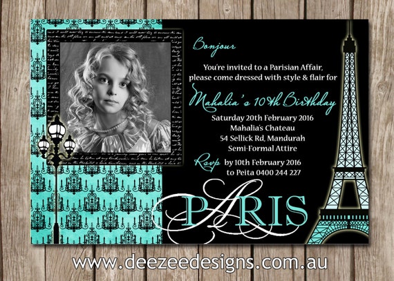 Paris Chic Birthday Invitations - You Print Il_570xn