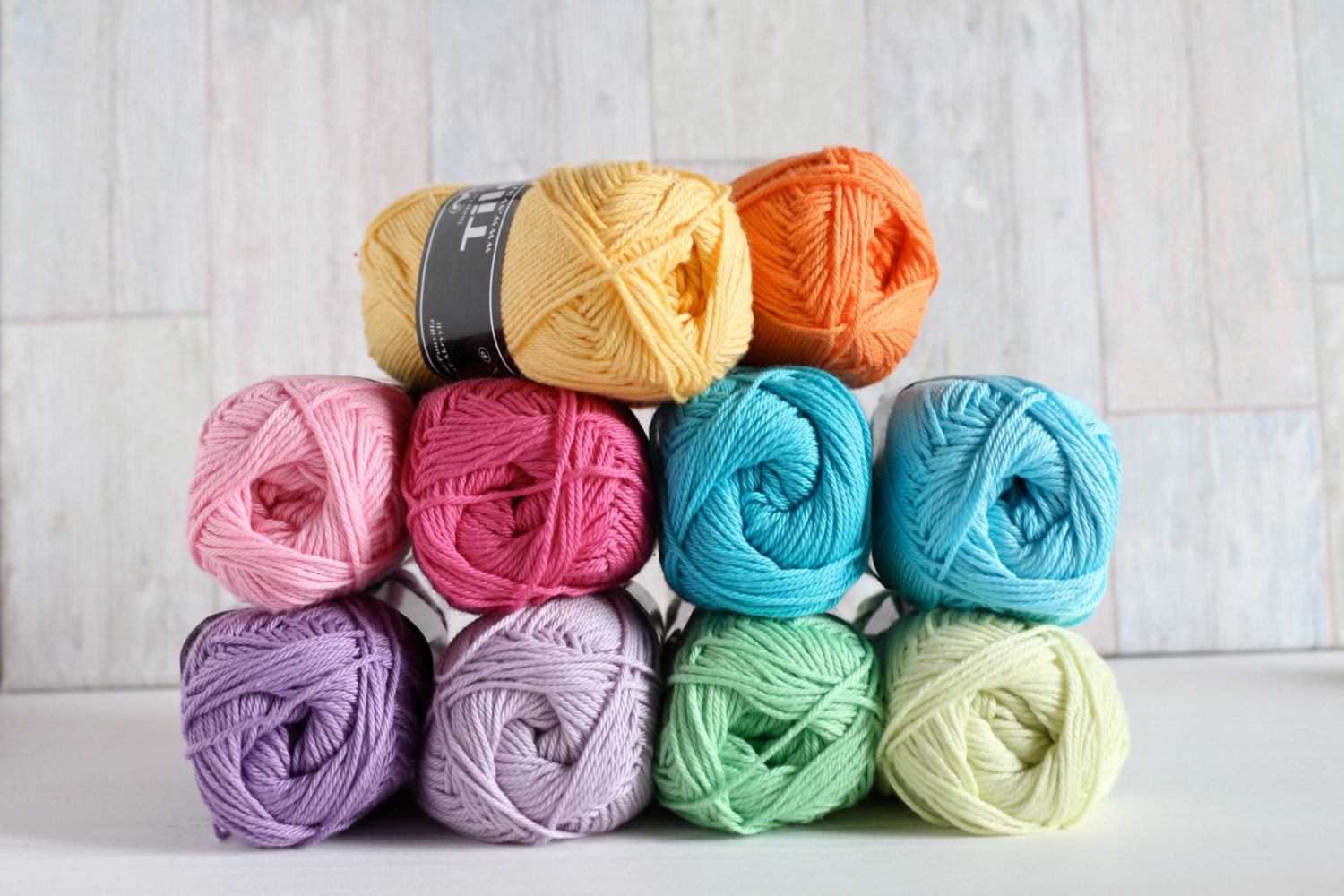 COTTON YARN TILDA Set of 10 colors The Big Spring Mix