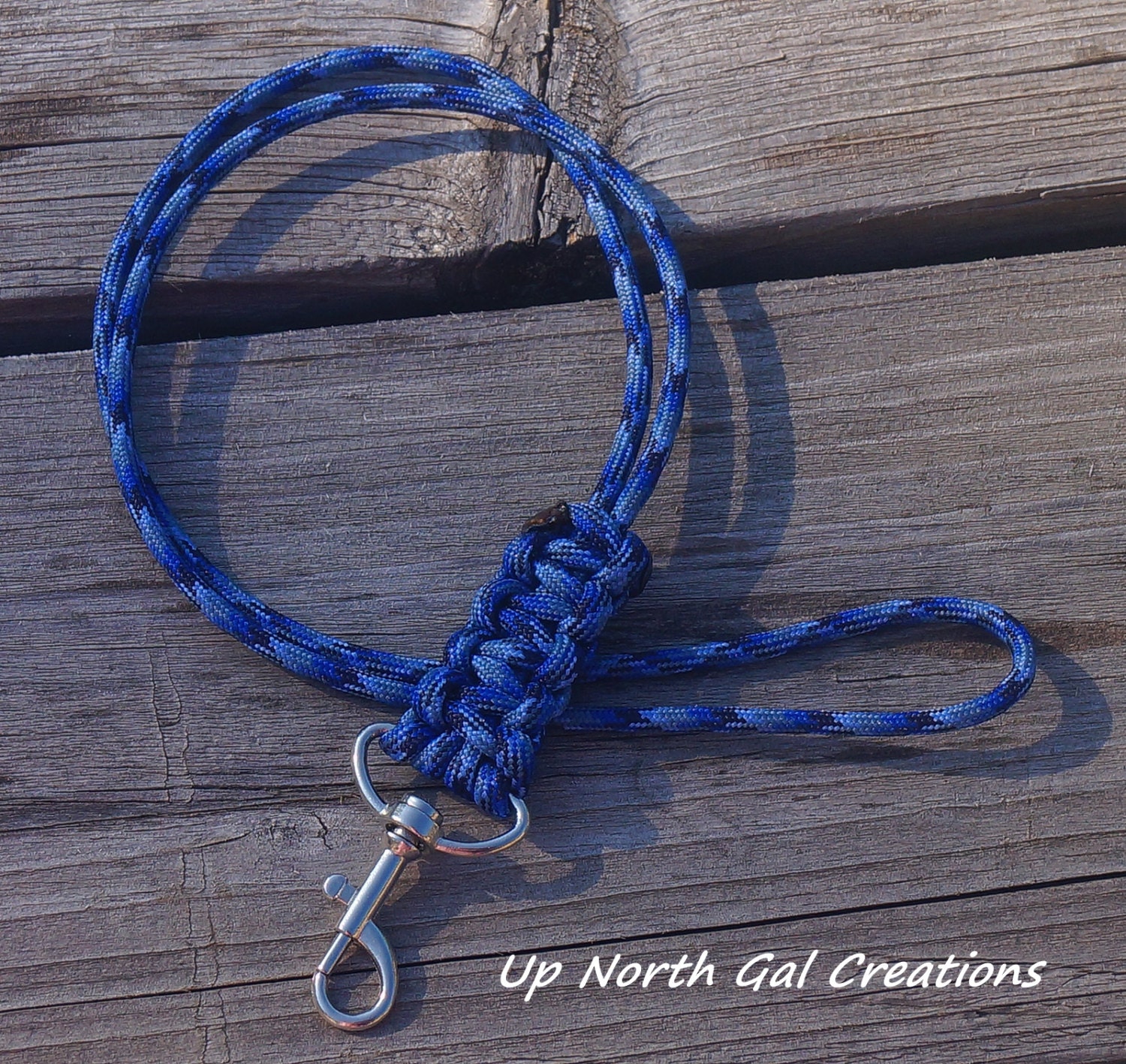 Blue Sports Lanyard Paracord GPS Holder