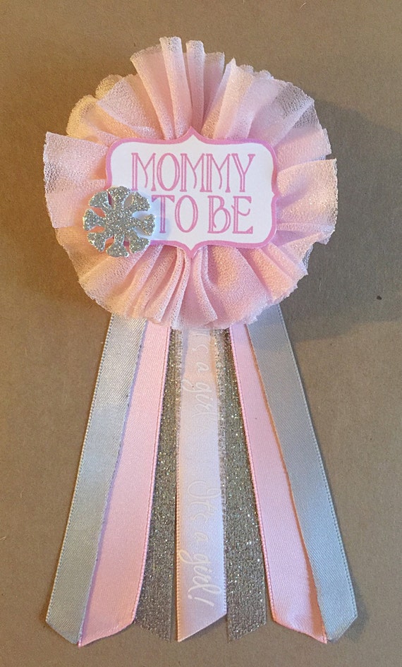 Pink Snowflake Baby Shower corsage pin Baby Its Cold by ...