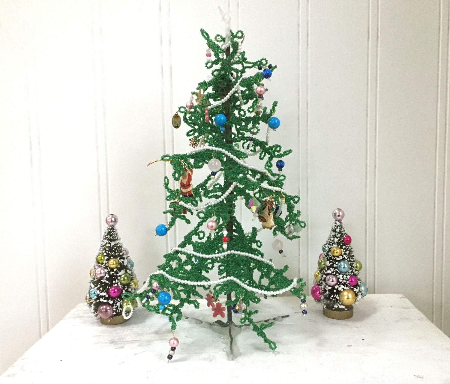 vintage beaded christmas tree glass bead ornaments enamel vintage beaded christmas tree glass bead ornaments enamel