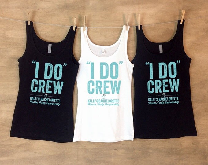 I Do Crew Bachelorette Bash Personalized Bachelorette Party Shirts - Sets