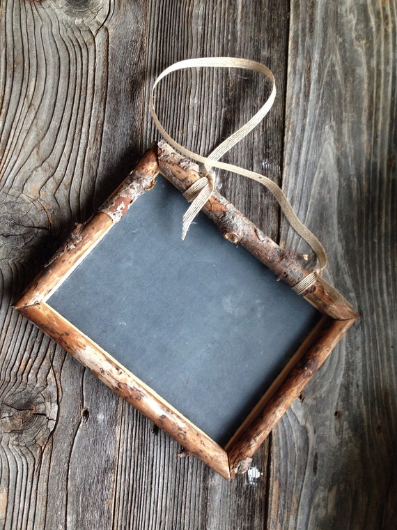 Hanging Slate Chalkboard Black Small Chalkboard Rustic Wood