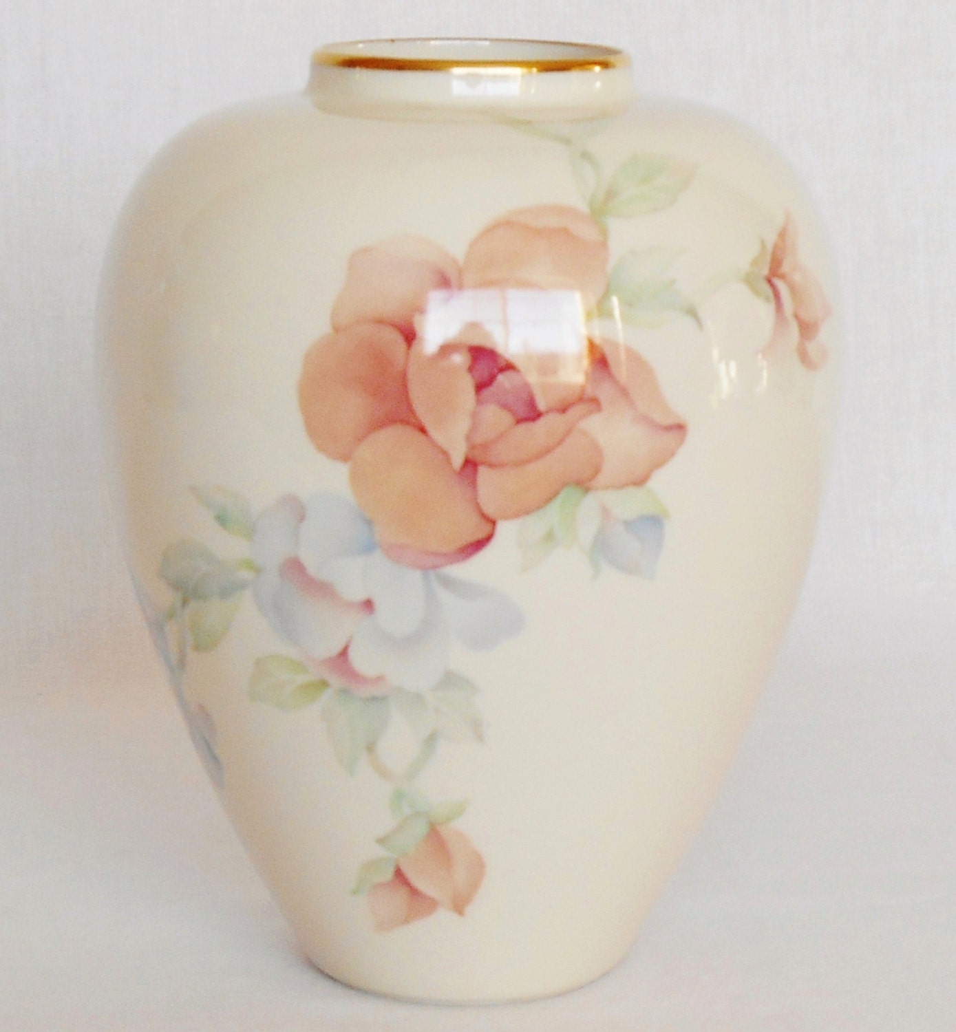Vintage Lenox Chatsworth Floral Vase Vintage by BeautyEverlasting