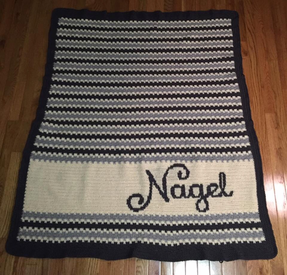 Custom Crochet Name Afghan PATTERN