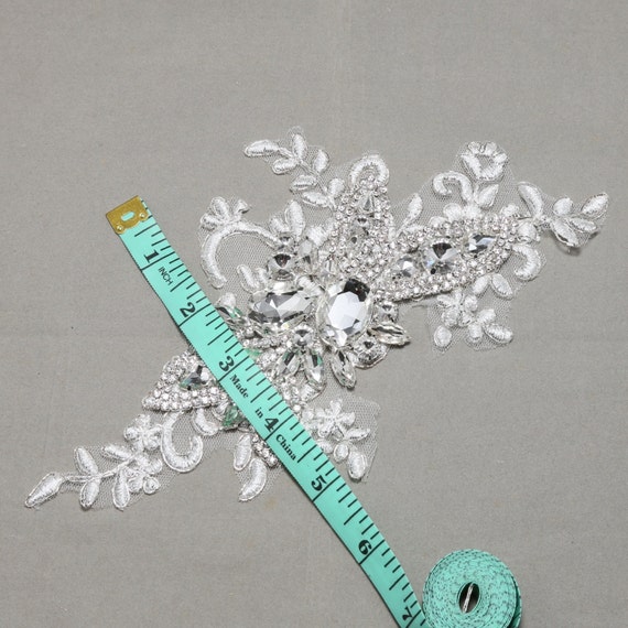 Crystal lace Rhinestone lace Lace applique Embroidery lace