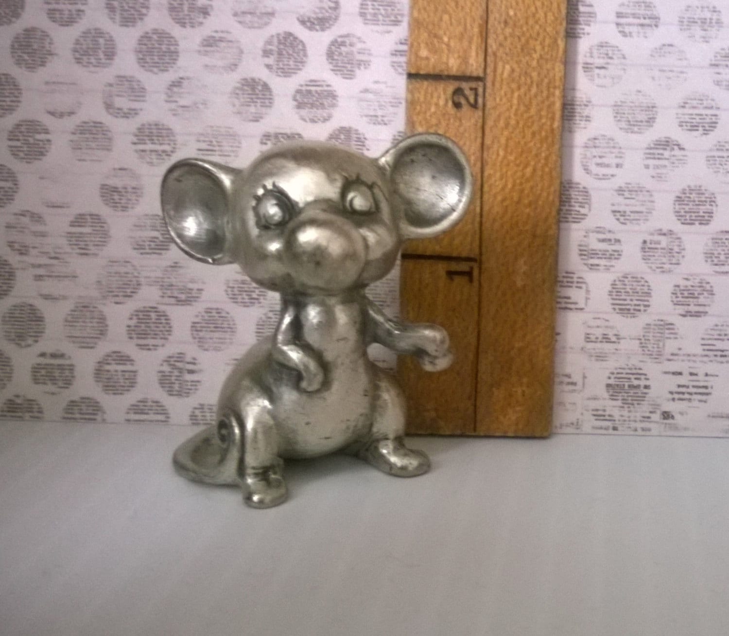 Pewter Peltro Italian Mouse Miniature Topo Gigio