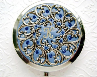 Something Blue Compact Mirror-Personalized Something Blue-Personalized Compact Mirror