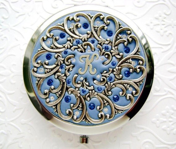 Something Blue Compact Mirror-Personalized Something Blue-Personalized Compact Mirror